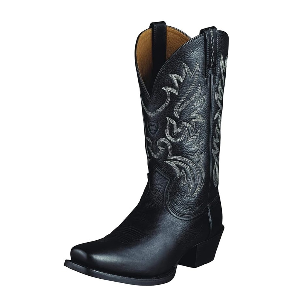 Ariat Men’s Black Leather Western Cowboy Boots – Size 10.5
